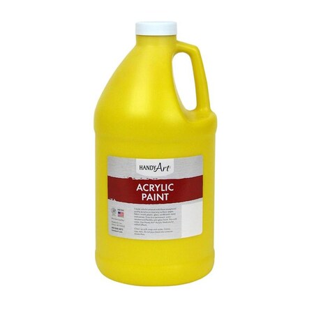 Rock Paint / Handy Art Half Gallon Acrylic Paint; Chrome & Yellow RPC102010